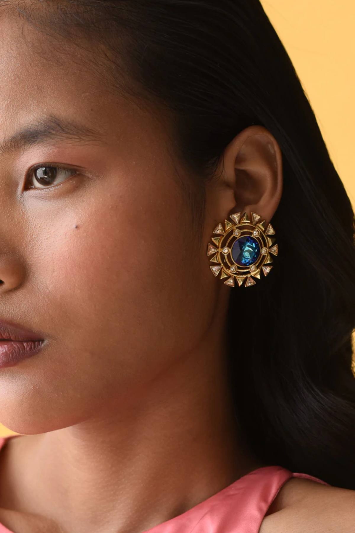 Buy Round Swarovski Ear Studs For Women Online at ScrollnShops